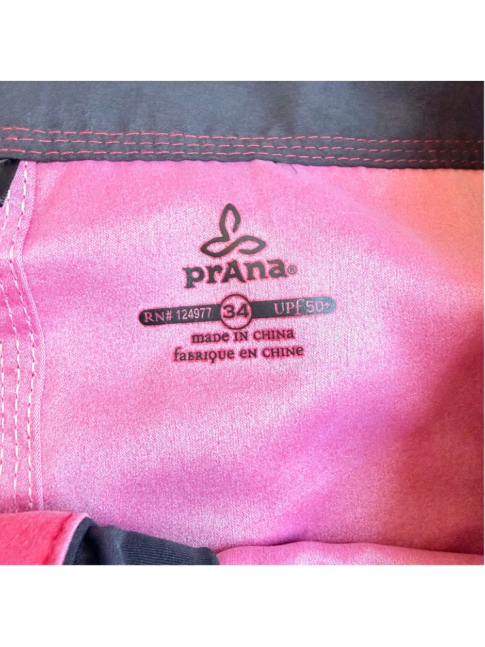 Prana Dune Board Shorts Size 34 Red Men's Swim Trunks UPF 50+ Beach Vacation